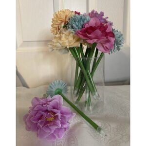 Dozen Flower Pens Multicolor Peony Ballpoint Pens 12 Pcs Bulk Pack GIFT